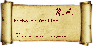 Michalek Amelita névjegykártya